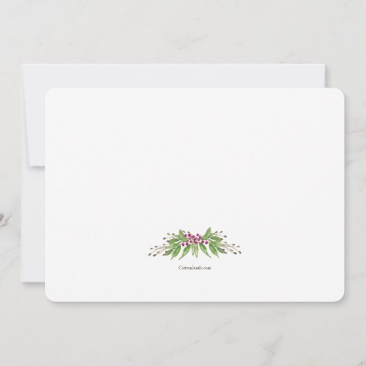 Wild Berries Fotogeboorteaankondiging Aankondiging (Achterkant)