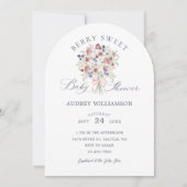 Wild Berry Floral Boeket Berry Sweet Baby shower Kaart (Voorkant)