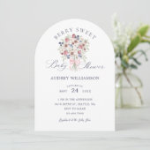Wild Berry Floral Boeket Berry Sweet Baby shower Kaart (Staand voorkant)