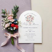 Wild Berry Floral Boeket Berry Sweet Baby shower Kaart