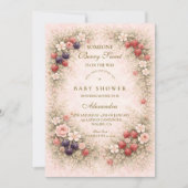 Wild Berry Garden Baby Shower Kaart (Voorkant)