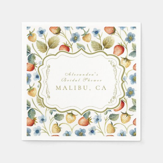 Wild Berry Romance Vrijgezellenfeest Servet (Voorkant)