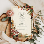 Wild Berry Rustic Garden Wedding Kaart