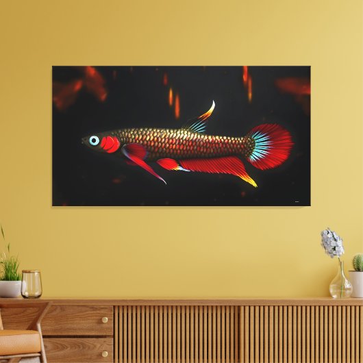 Wild Betta Livida – The Beauty of Blackwater Swamp Canvas Afdruk (Insitu (Woonkamer))