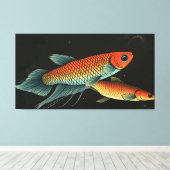 Wild Betta pair Canvas Afdruk (Insitu (Houten vloer))