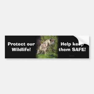 Wild Big Cats Dierenliefhebber Design Bumpersticker