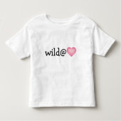 Wild bij hart - roze flade hart kinder shirts (Voorkant)