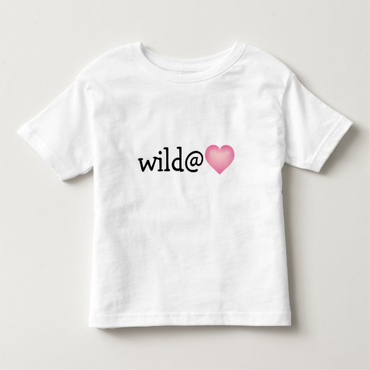 Wild bij hart - roze flade hart kinder shirts (Voorkant)