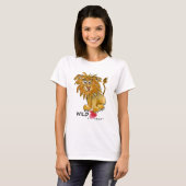 Wild bij Heart Cartoon Lion T-Shirt (Voorkant volledig)