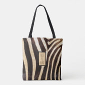 Wild bij Heart Zebra Print Tote Bag (Achterkant)
