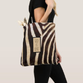 Wild bij Heart Zebra Print Tote Bag (Dichtbij)
