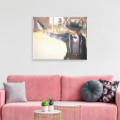 "Wild Bill" Hickok (1837-1876) toont zijn merk aan Canvas Afdruk (Insitu (Woonkamer))