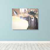 "Wild Bill" Hickok (1837-1876) toont zijn merk aan Canvas Afdruk (Insitu (Houten vloer))