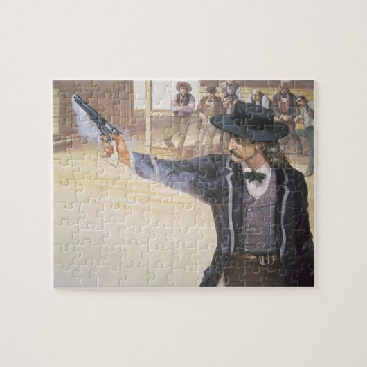 "Wild Bill" Hickok (1837-1876) toont zijn merk aan Legpuzzel (Horizontaal)