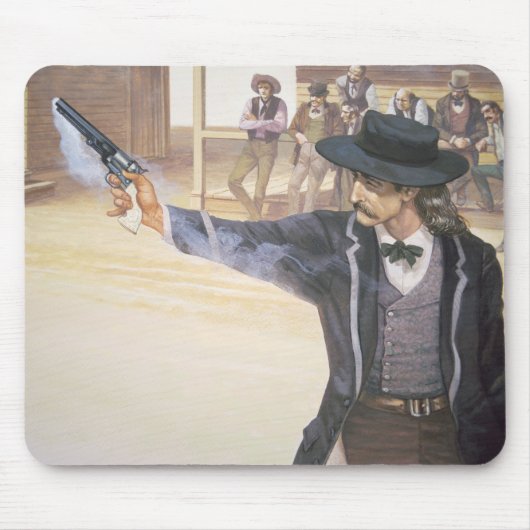 "Wild Bill" Hickok (1837-1876) toont zijn merk aan Muismat (Voorkant)