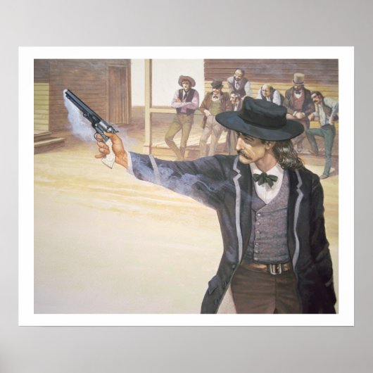 "Wild Bill" Hickok (1837-1876) toont zijn merk aan Poster (Voorkant)