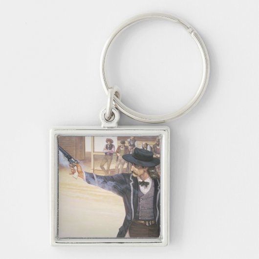 "Wild Bill" Hickok (1837-1876) toont zijn merk aan Sleutelhanger (Voorkant)