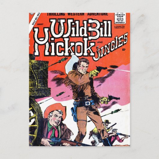 Wild Bill Hickok Comic Briefkaart (Voorkant)