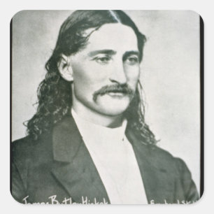 'Wild Bill' Hickok (foto) Vierkante Sticker