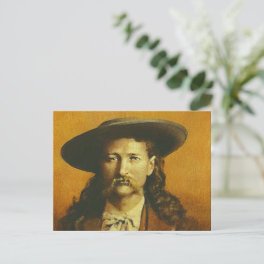 Wild Bill Hickok Illustratie Briefkaart (Staand voorkant)