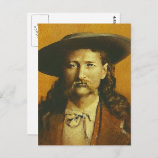 Wild Bill Hickok Illustratie Briefkaart (Voorkant / Achterkant)