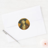Wild Bill Hickok Illustratie Ronde Sticker (Envelop)