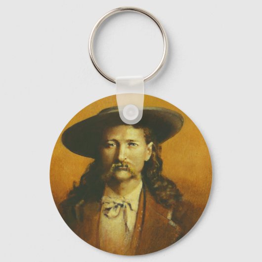 Wild Bill Hickok Illustratie Sleutelhanger (Voorkant)