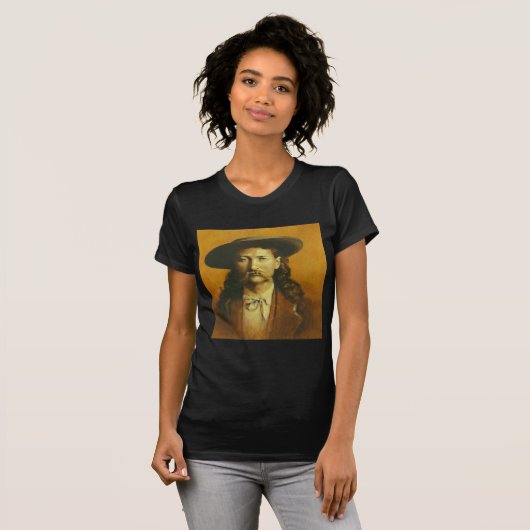 Wild Bill Hickok Illustratie T-shirt (Voorkant volledig)