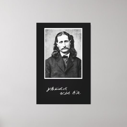 'Wild Bill' James Butler Hickok in zijn eerste Canvas Afdruk (Voorkant)