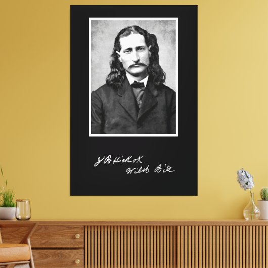 'Wild Bill' James Butler Hickok in zijn eerste Canvas Afdruk (Insitu (Woonkamer))