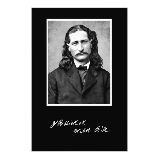 'Wild Bill' James Butler Hickok in zijn eerste Foto Afdruk (Voorkant)