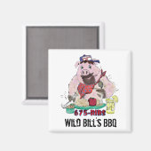 WILD BILL'S BBQ MAGNEET (Voorkant / Achterkant)