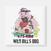 WILD BILL'S BBQ MAGNEET (Voorkant)
