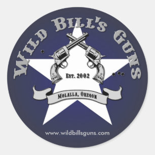 Wild Bill's Pistolen Patriot Logo Ronde Sticker