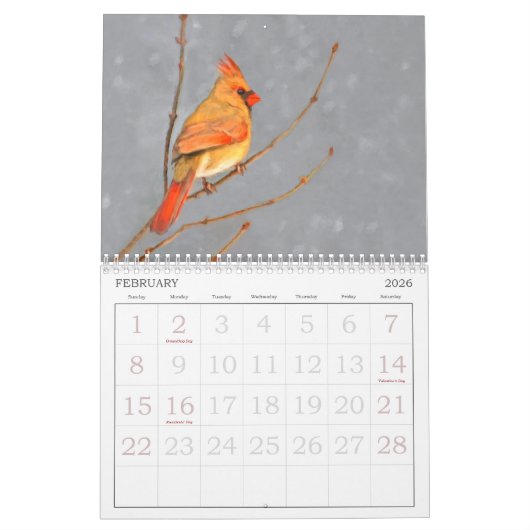 Wild Bird Art Kalender (Feb 2026)