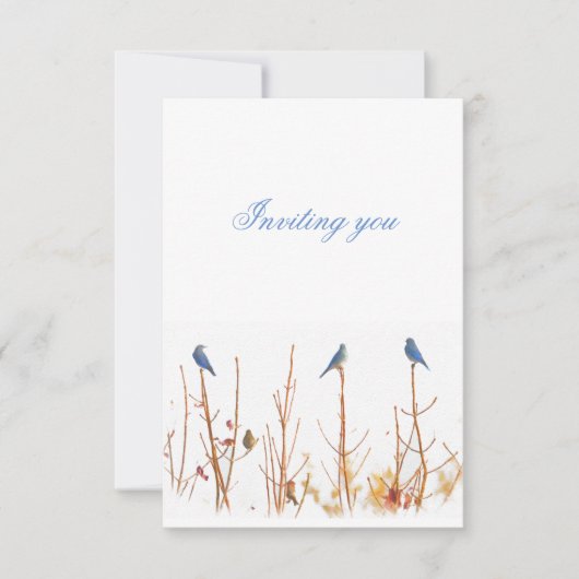 Wild Bird Design Invitation Kaart (Voorkant)