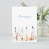 Wild Bird Design Invitation Kaart (Staand voorkant)