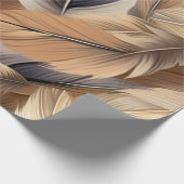 Wild Bird Feather Patroon Wrapping Papier (Hoek)