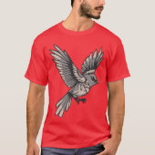 Wild Bird Flying retro  T-shirt (Voorkant)