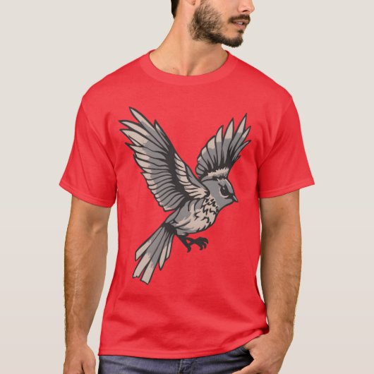 Wild Bird Flying retro  T-shirt (Voorkant)