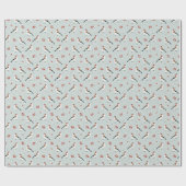 Wild Bird Kerstpattern Cadeaupapier (Vlak)