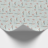 Wild Bird Kerstpattern Cadeaupapier (Hoek)