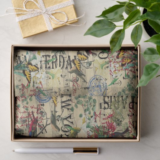 Wild Bird Song  Ephemera Tissuepapier (Geschenk)