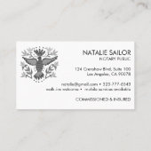 Wild Bird Unique Moderne Logo Notional Public Lega Visitekaartje (Achterkant)