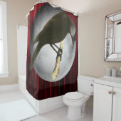 Wild Birds Art - De Maan Raven Douchegordijn (In situ)