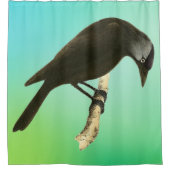 Wild Birds Art - De Raven Douchegordijn (Voorkant)