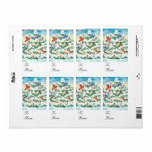 Wild Birds Natuur Starlit Kerstboom Gift Labels (Full Sheet)