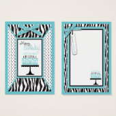 Wild Birthday Cake EB Gift Label Visitekaartjes (Voorkant /achterkant)