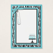 Wild Birthday Cake EB Gift Label Visitekaartjes (Achterkant)