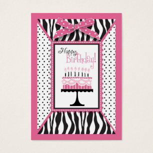 Wild Birthday Cake HP Cadeau Label Visitekaartjes
